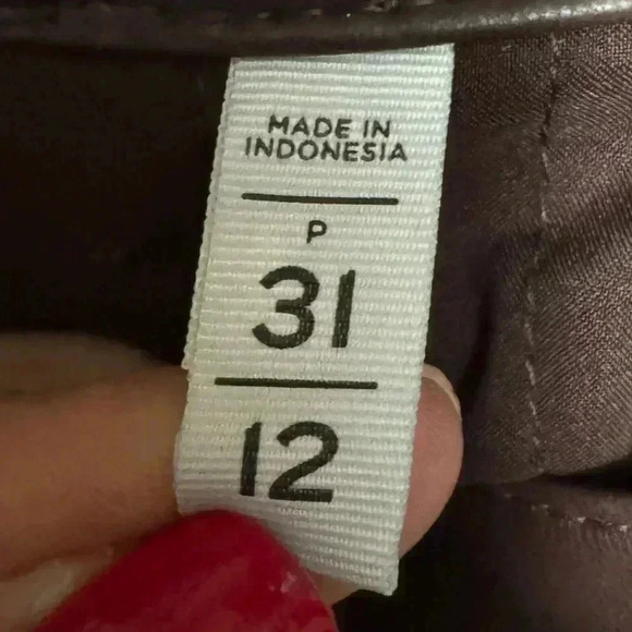 Loft Brown Faux Leather Pants Size 12 P - Picture 4 of 5